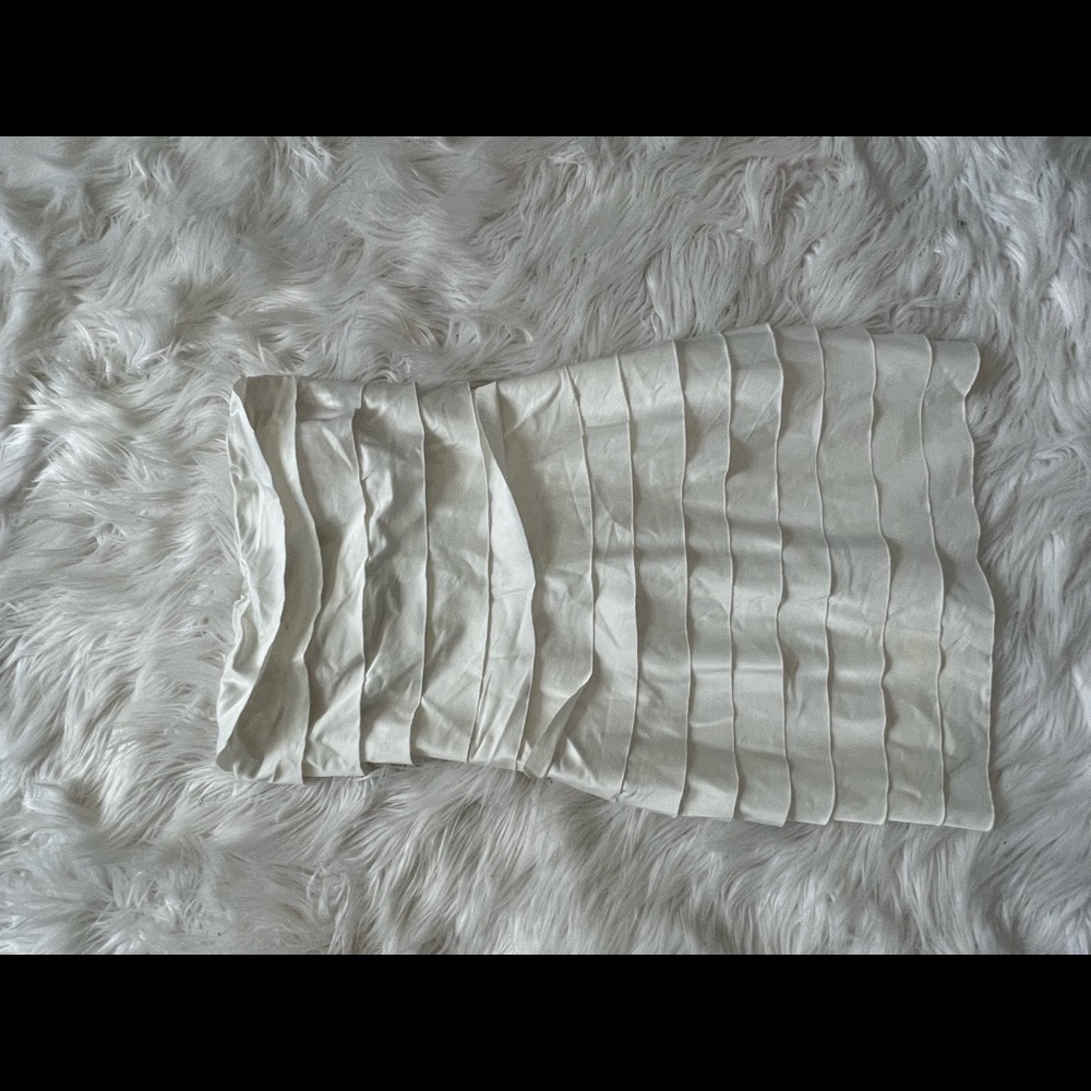 Grass Collection white strapless dress
